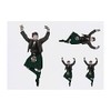 4 x 'Traditional Scottish Dancer' Temporary Tattoos - Water Resistant,
