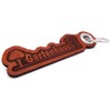 Samunshi® Leather Keyring with Engraving with Lettering Motifs Gifts Made