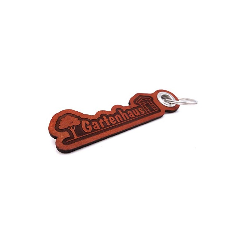 Samunshi® Leather Keyring with Engraving with Lettering Motifs Gifts Made