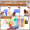 KASURE 10 Stück Roll on Glasflaschen für Ätherisches Öl（10ml*8,5ml*2）mit Öffner,