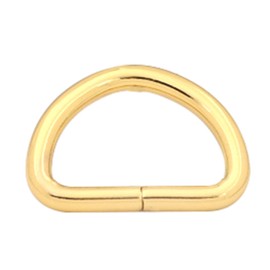 Generic. Metal Golden D Ring Buckle D-Rings 1 Inches Inside Diameter for Backpack Bag Pack of 12