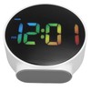 Small Digital Alarm Clock, Electronic LED Clock with Adjustable Brightness,