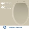 Mayfair Cameron Bone Toilet Seat, Non Slip Heavy Duty Wood,