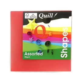 Quill Matte Squares, 127 x 127mm, Double-Sided, 80gsm, Pack of 360, Assorted Colours