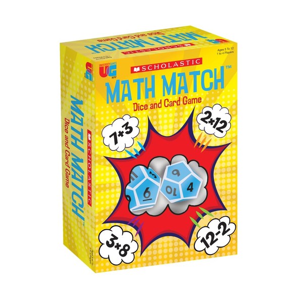 University Games, Scholastic Math Match Travel Dice Game, Mathematics Reinforcement