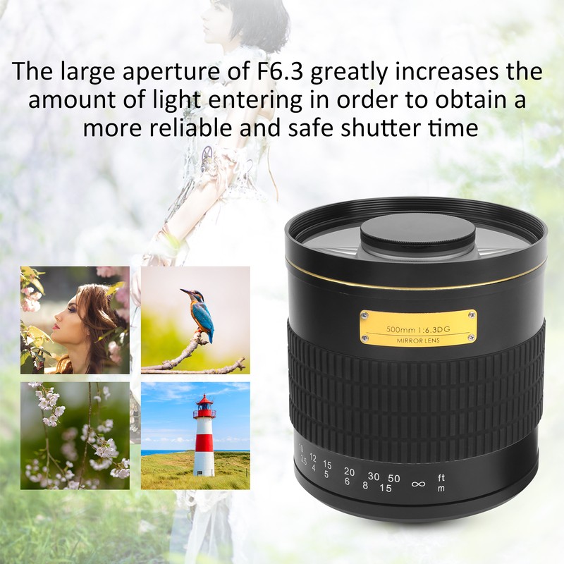 500mm F6.3 Ultra Telephoto Mirror Manual Focus Lens Fit for