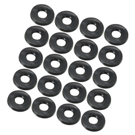 GLOKUUCA Rubber Flat Washers - 40 Packs Flat Washers Assortment Kits Fits for Faucet Pipe Fastener Screw and Bolts - M5 x 11mm x 1.6mm Black