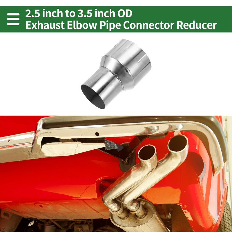 X AUTOHAUX 2.5"OD to 3.5"OD Mandrel Exhaust Bend Elbow Concentric