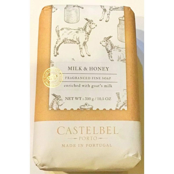Castelbel Goat's Milk Pure Honey Scented Moisturizing Bath Soap 10.5 ounces