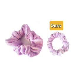 Hair Scrunchies Velvet Scrunchy Bobbles Elastic Hair Bands - Thin Not Bulky (Light Colours x 10)