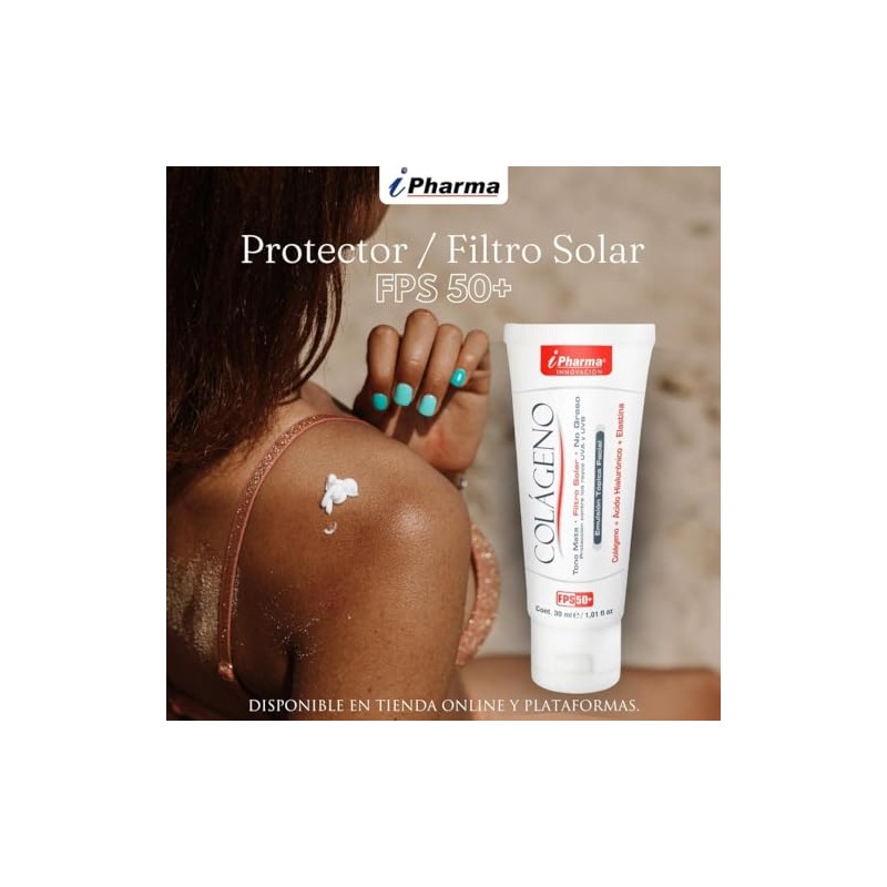 Protector Solar Crema Colágeno Tono Mate Fps Graso
