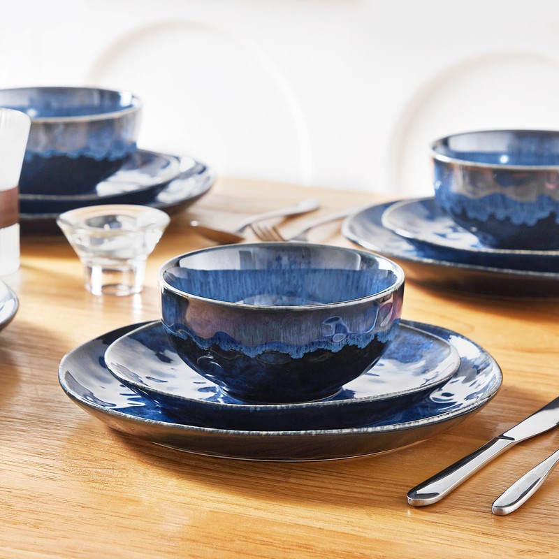 vancasso Starry 12 Pieces Dinnerware Set, Plates and Bowls Set