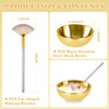 8 Pcs Gold Facial Bowl and Brush Set 4 Gold