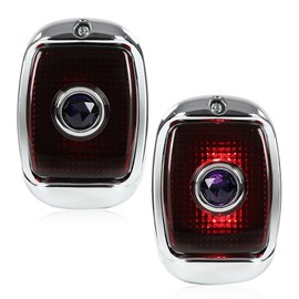 DOTCOM Tail Lights Assembly Rear Lamps, Compatible with Chevy GMC Truck 1940-1953, Rear Black Blue Dot Tail Lamps Right Pair, Taillamps Brakelights Driver & Passenger Side
