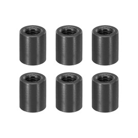PATIKIL M3 Aluminium Spacer, Pack of 6 Metal Spacers, Aluminium 3 mm ID x 5 mm OD x 6 mm L Thread Spacer, Screw Stand, Pillar Bolt, Female Round, Black