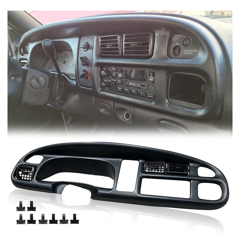KUAFU Dash Bezel and Bashboard Cover Compatible with 1998-2002 Dodge