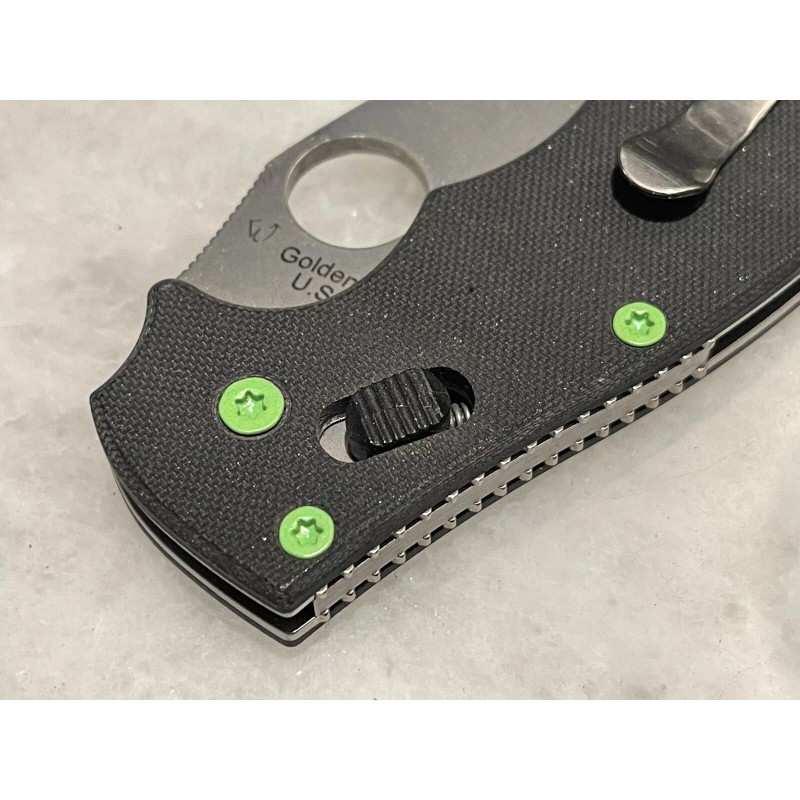 DH Zombie Green Stainless Steel Screws for Spyderco Manix 2