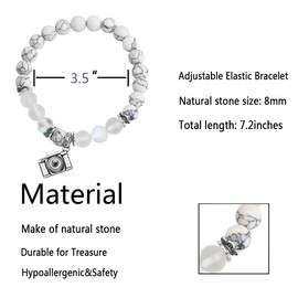 Photographer Gift Camera Charm Bracelet Wedding Photographer Gift Camera Jewelry Gifts for Videographer Inspirational Gift