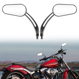 DREAMIZER Motorcycle Mirrors, Universal M8 Black Motorcycle Rear View Side Mirrors Handle Bar Bar End Motorcycle Mirrors