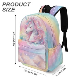 CSSGUOTOU Unicorn Backpack 17 inch oxford cloth Cartoon Pink Backpack