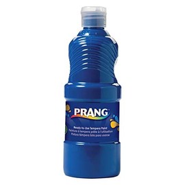 PRANG Paint for Kids Tempera Washable Ready to Use Nontoxic Safe 8 oz Single Easy Pour Bottle (Blue)