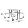 Flash Furniture Paige Easy-Fold Kids Outdoor Picnic Table and Benches