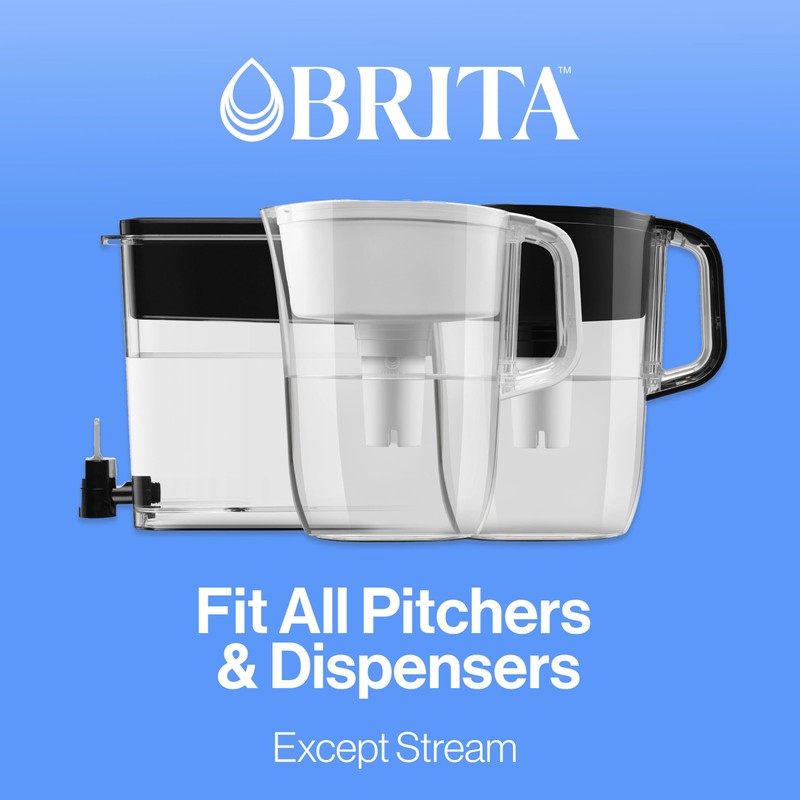 Brita Standard Water Filter for Pitchers and Dispensers, BPA-Free, Reduces