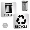 Bueake Pack of 16 Recycle Sticker for Trash Bins self