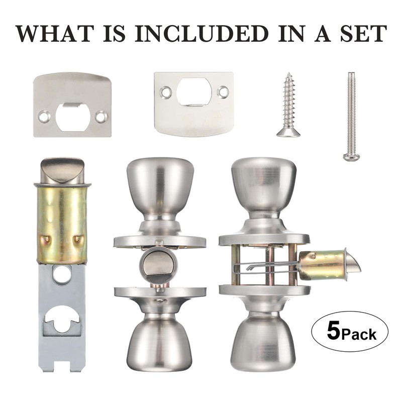 Otoolling 5 Set Mobile Home Door Knob Lock Set Mobile