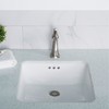 KRAUS Elavo 17-inch Square Undermount White Porcelain Ceramic Bathroom Sink