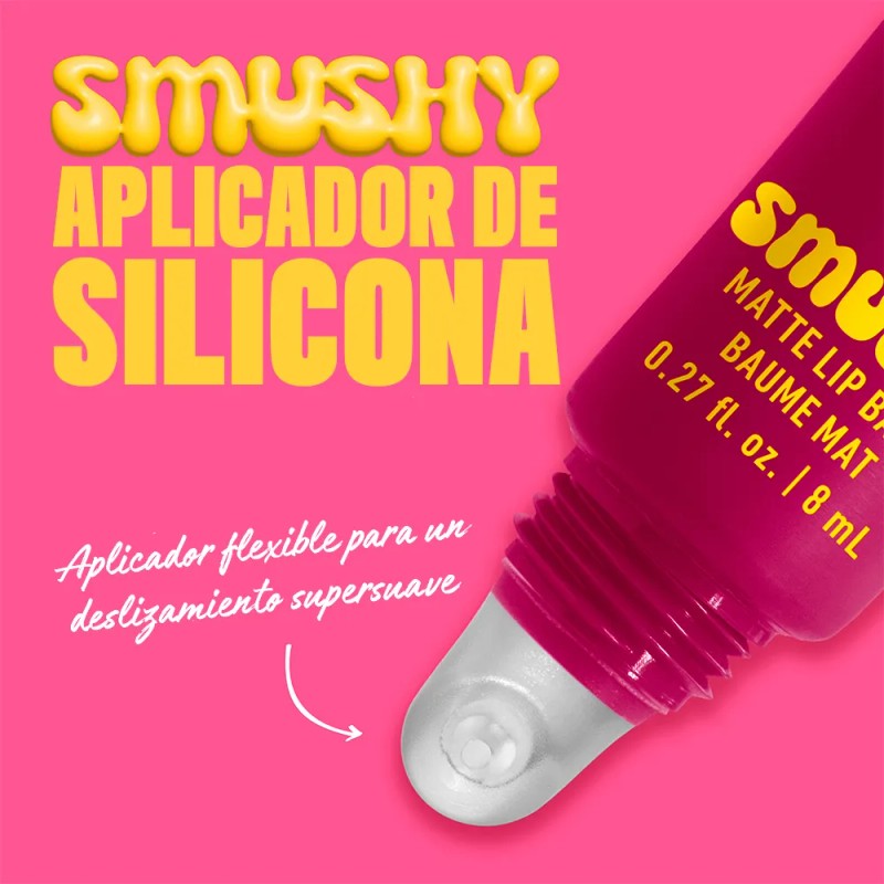 Smushy Matte Lip Balm tono Sippin (morado). Bálsamo labial efecto