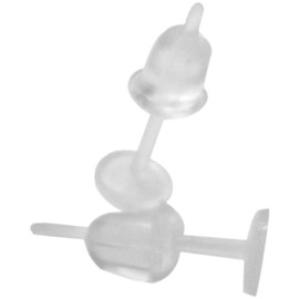 Earring Posts and Backs, Plastic Lightweight 100 pcs Hypoallergenic Earring Supplies,Anti Allergy (5mm)