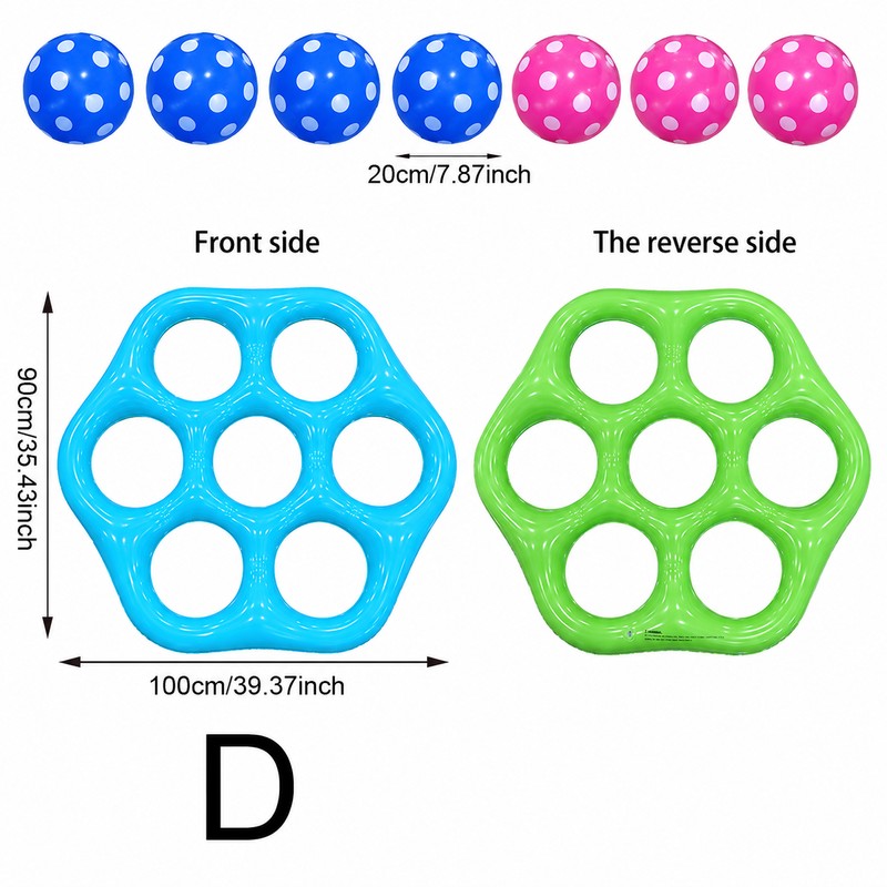 Inflatable Ring Toss Pool Game for Summer Fun – Hexagonal