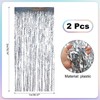 PATIKIL 2 Pack Party Backdrop Decoration, 1mx2m Tinsel Streamer Foil