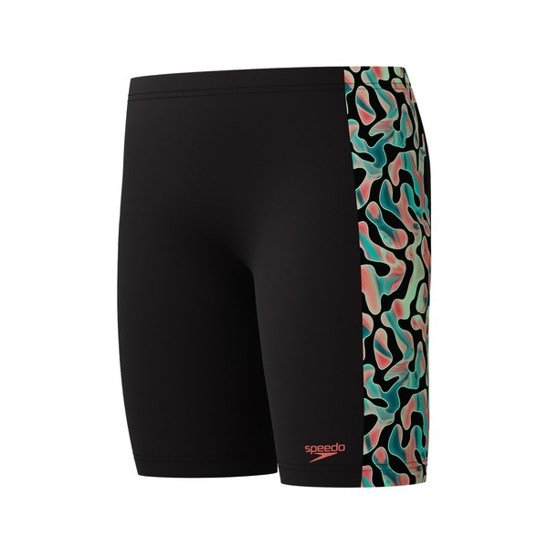 Speedo Boys Digital Panel Jammer Swim Trunks Swimmers Red Size