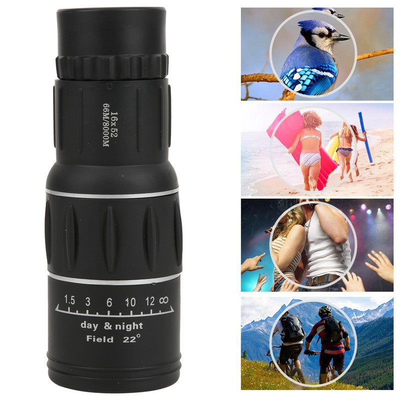 16x52 High Magnification Monocular HD Portable Outdoor Concert Handheld Telescope