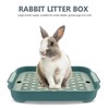 POPETPOP Bunny Litter Box Rabbit Toilet Tray Rectangular Pet Potty