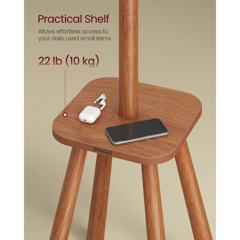 VASAGLE Coat Rack, Free Standing Coat Stand, Hall Coat Tree