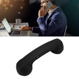 Wireless Retro Telephone Handset, Wire Radiation Safe Handset Receiver Headphones, Classic Vintage Wireless Bluetooth Telephone Handset Receiver Headphones for Home (Black)
