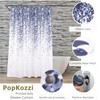 Popkozzi Blue Dots Shower Curtain Set White Waterproof Washable Weighted