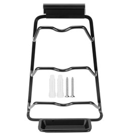 Black Wall Mounted Pot Lid Storage Rack Cutting Board Stand Organizer Kitchen Accessory(Black SType Space Aluminum Water Tray )