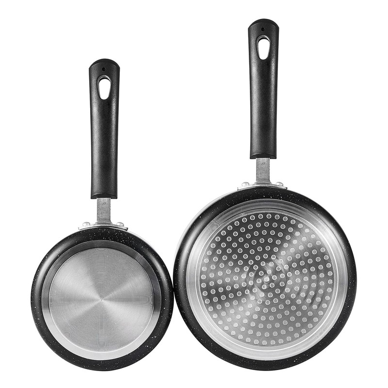HooJay Nonstick Saucepan Set with Lid, Non Stick 1Qt &