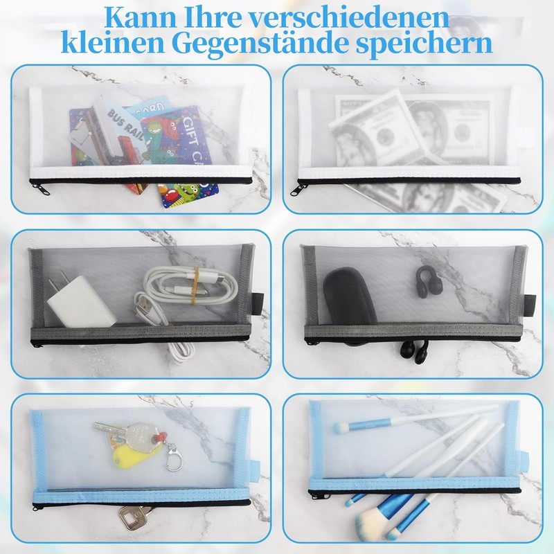 3 Pieces Pencil Case Set Transparent Pencil Case for Exam