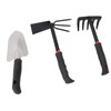 3PCS Garden Tool Set Iron Stainless Steel Five Teeth Rake