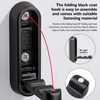 WIYETY Pack of 4 Folding Coat Hooks Black: Folding Hooks