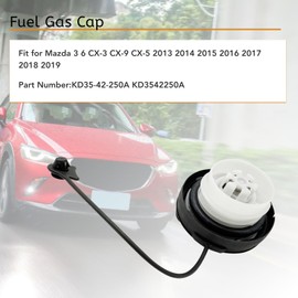 Fit for Mazda Fuel Gas Cap Tank Filler Fit for Mazda 3 6 CX-3 CX-9 CX-5 2013 2014 2015 2016 2017 2018 2019 Fuel Tank Cap Replace KD35-42-250A KD3542250A Memiuyelay