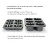 Monfish Jumbo muffin pan 6 Cup, deep muffin pan extra