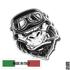 erreinge Sticker Gorilla Rider Cyclist Sticker PVC Shape For Decal Wallpaper Car Moto Helmet Camper Laptop - 35cm