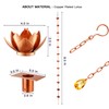 Rifachua 8.5ft Rain Chain for Gutters Downspouts Outside, Copper Plated
