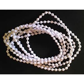 Replacement Window Blind White Chain Continuous Loop - 1.5m, 150cm Drop, 4.5mm diameter ball